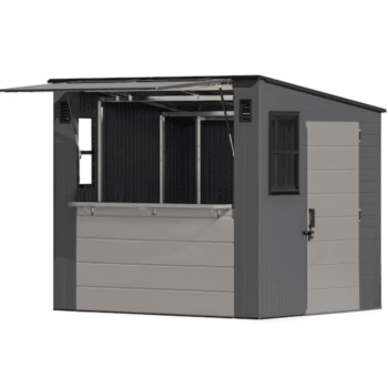 Cabana Entertainment Shed 8 ft. x 7 ft. Resin Storage Shed (Floor Included)