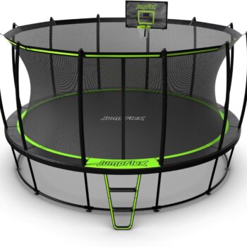 JumpFlex HERO 15 Backyard Outdoor Trampoline for Kids with Net & Ladder