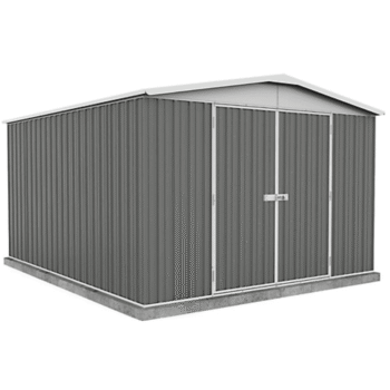 VEIKOUS 10 ft. W x 12 ft. D Outdoor Metal Storage Shed in Gray (120 sq. ft.)