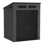 Suncast 6-Feet x 4-Feet Modernist Lean-to Resin Storage Shed (Floor Included) in Gray | BMS6583T