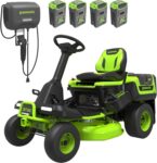 Greenworks 60V 30” CrossoverT Riding Lawn Tractor with 8.0 Ah
