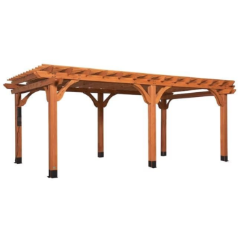 Backyard Discovery 20′ x 12′ Beaumont Pergola – Premium Cedar Wood, Sturdy & Elegant Design