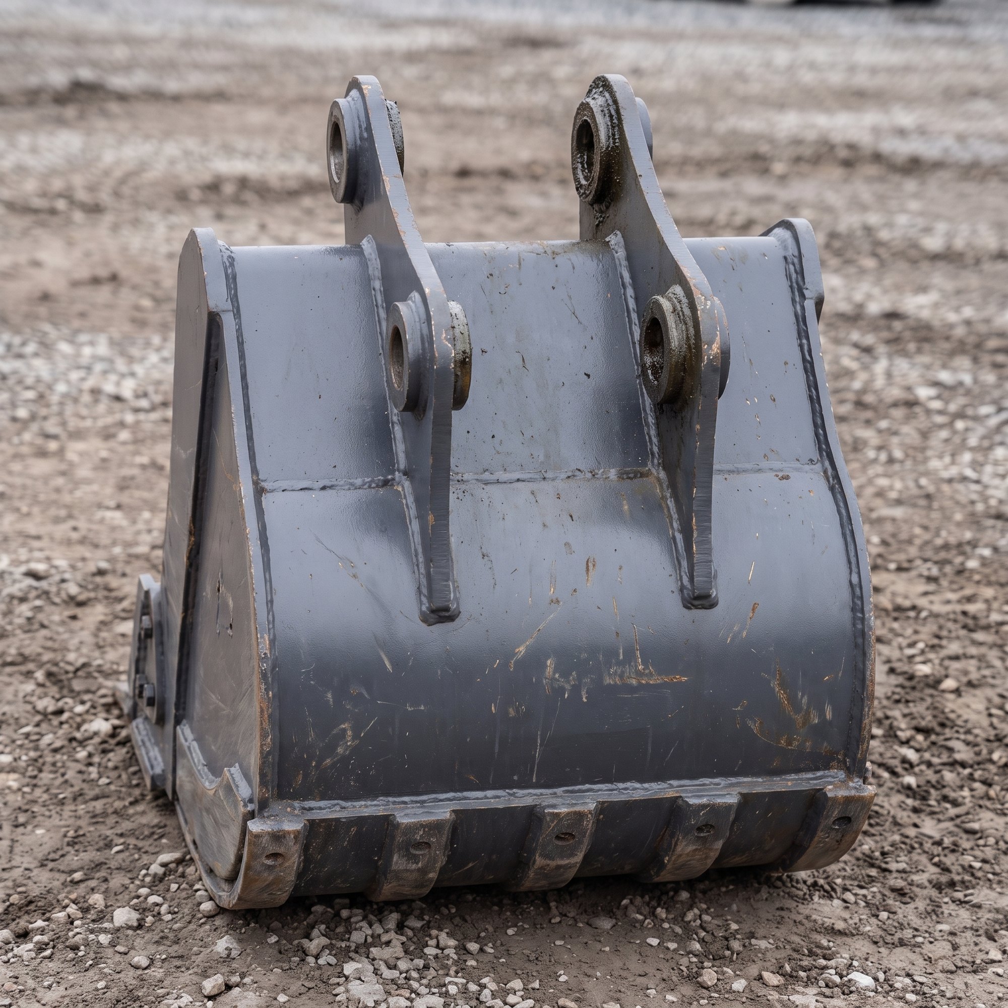 nestiques-18-inch-digging-bucket-back.jpg Rear view of the 18 inch digging bucket showing the mounting ears and gusset plates